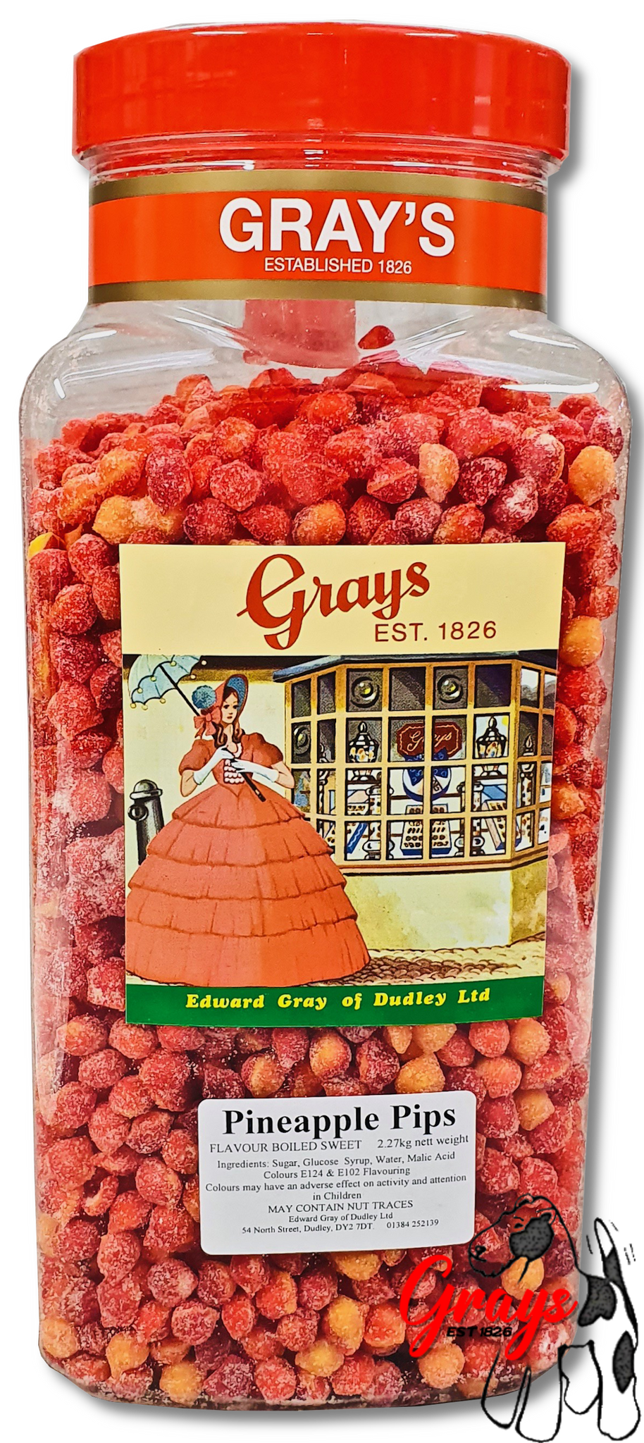 Grays Pineapple Pips Large Jar